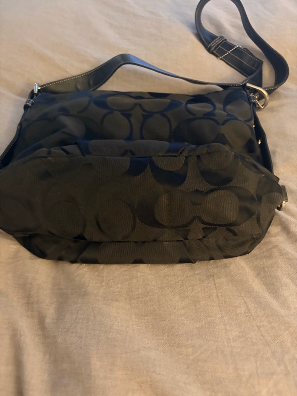 Coach Black Signature Jacquard Crossbody Shoulder Bag - Picture 5 of 9